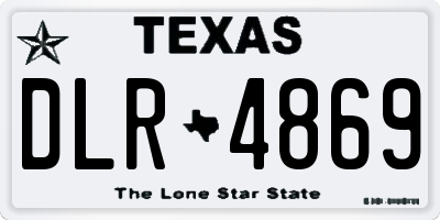 TX license plate DLR4869