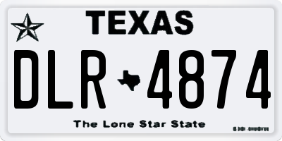 TX license plate DLR4874