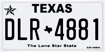TX license plate DLR4881
