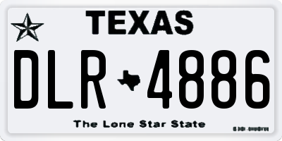TX license plate DLR4886