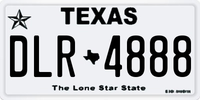 TX license plate DLR4888