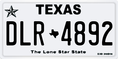 TX license plate DLR4892