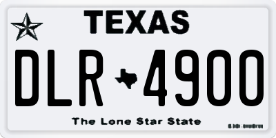 TX license plate DLR4900