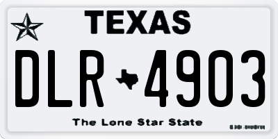 TX license plate DLR4903