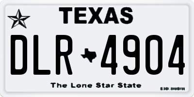TX license plate DLR4904