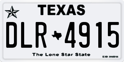 TX license plate DLR4915