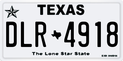 TX license plate DLR4918
