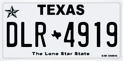 TX license plate DLR4919