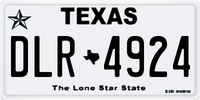 TX license plate DLR4924