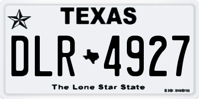 TX license plate DLR4927
