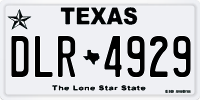 TX license plate DLR4929