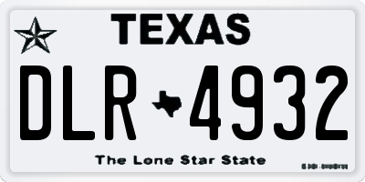 TX license plate DLR4932