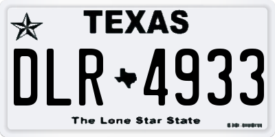 TX license plate DLR4933