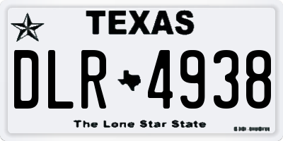 TX license plate DLR4938