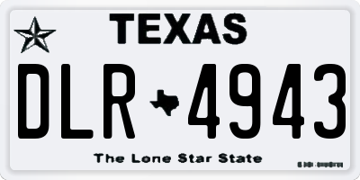 TX license plate DLR4943