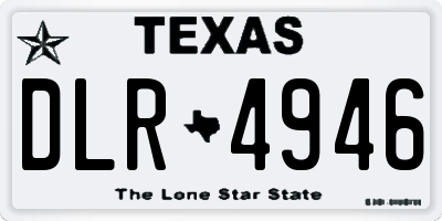 TX license plate DLR4946