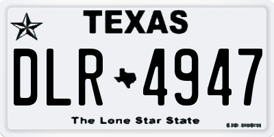 TX license plate DLR4947