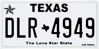 TX license plate DLR4949