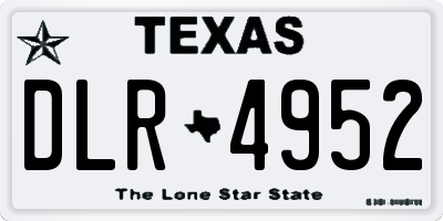 TX license plate DLR4952