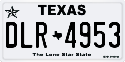 TX license plate DLR4953