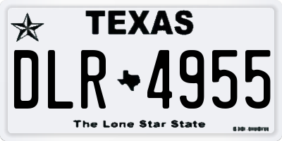 TX license plate DLR4955