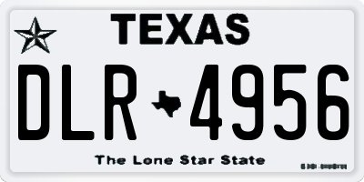TX license plate DLR4956