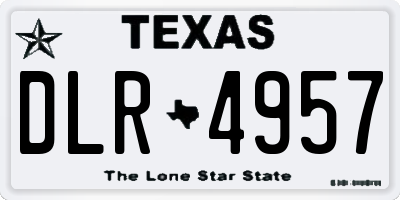 TX license plate DLR4957