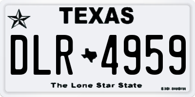 TX license plate DLR4959
