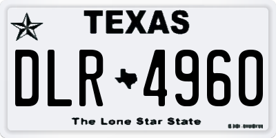 TX license plate DLR4960