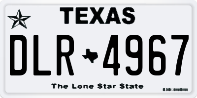 TX license plate DLR4967