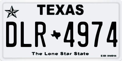 TX license plate DLR4974
