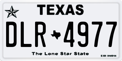 TX license plate DLR4977