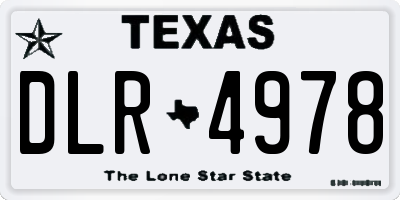 TX license plate DLR4978