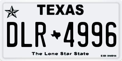 TX license plate DLR4996