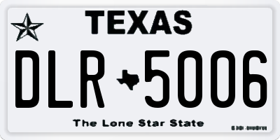 TX license plate DLR5006