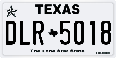TX license plate DLR5018