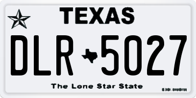 TX license plate DLR5027