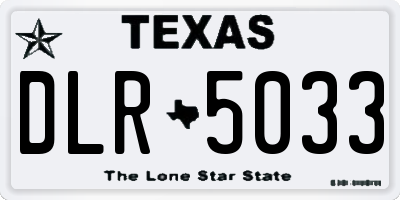 TX license plate DLR5033