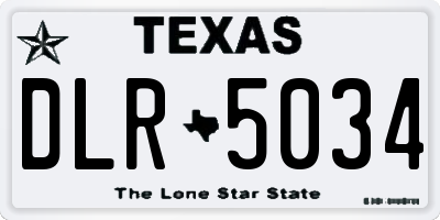 TX license plate DLR5034