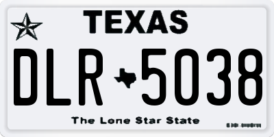 TX license plate DLR5038