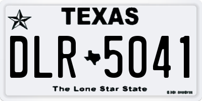 TX license plate DLR5041