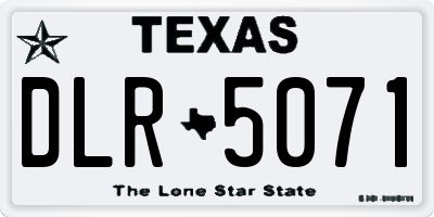 TX license plate DLR5071
