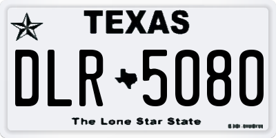TX license plate DLR5080