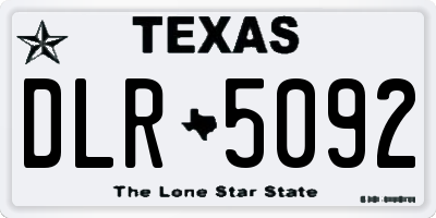 TX license plate DLR5092