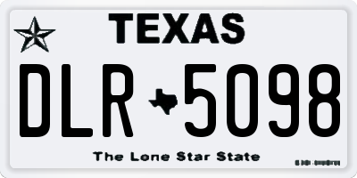 TX license plate DLR5098