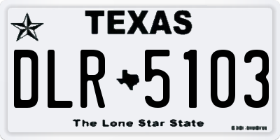 TX license plate DLR5103