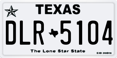 TX license plate DLR5104