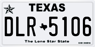 TX license plate DLR5106