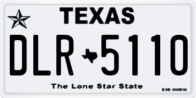 TX license plate DLR5110
