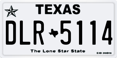 TX license plate DLR5114